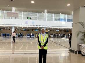 VTA Student interning at the airport
