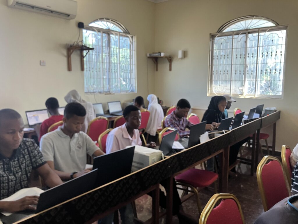 IT Students completing an assignment