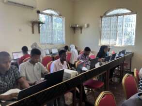 IT Students completing an assignment
