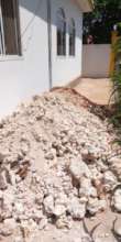 All of the dirt and debris from the new well