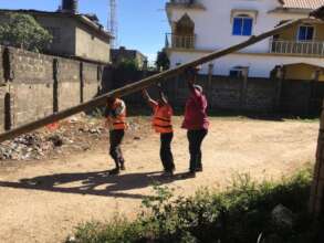 Lifting a fiberoptic pole to connect Welcome Ideas