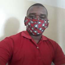 Our student (Hassan) modelling a mask