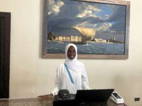 VTA student working hotel reception