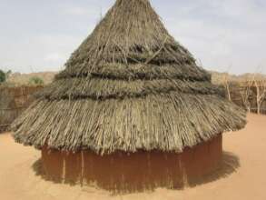 Hakima's basic straw hut
