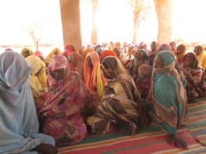 Women attend Inception Meeting in Um Gulla Village