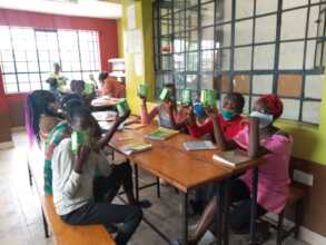 Photos of our sanitary pad program