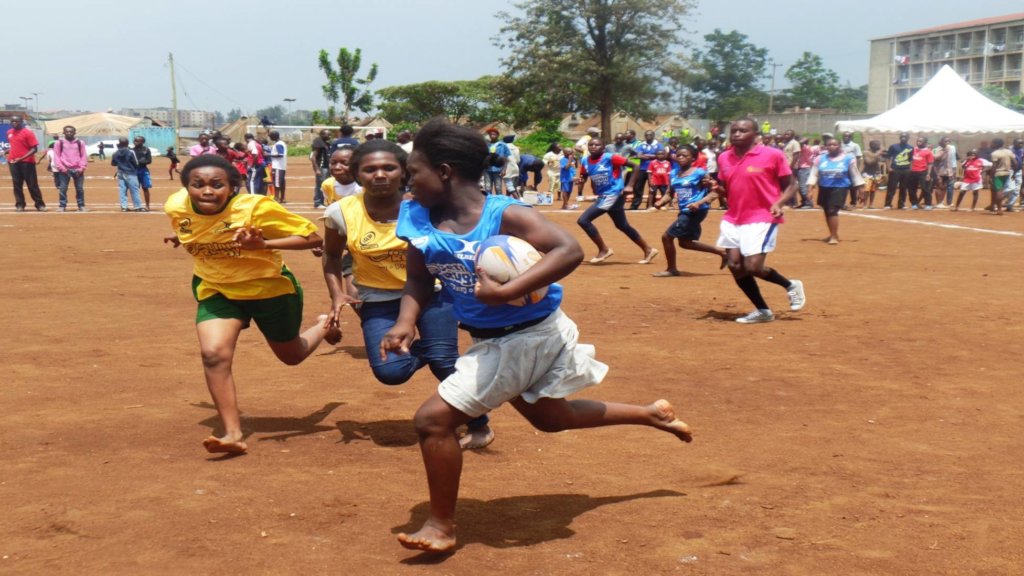 Girls rugby comp between Mathare SoH