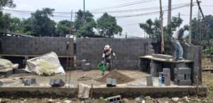 The 3-rooms building we just started constructing
