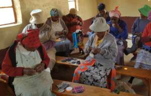 Group members doing Patchwork
