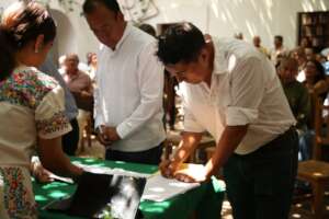 Signing the constitution act