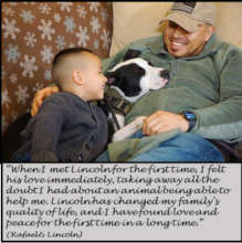 Army Veteran Rafael with Lincoln