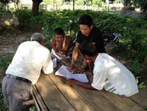 Trainees working in small groups to find solutions
