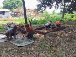 Vermicompost unit in the making with the Agro Team