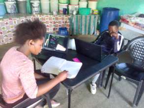 Scholarship students learning at home