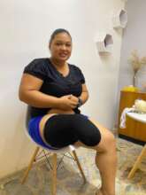 Angie Wearing One of Our Locally Produced Liners
