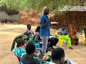 Youth sharing his experience during the protests