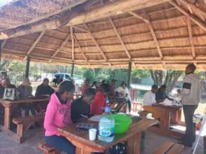 Participants sharing and discussing ideas