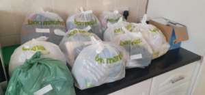 Clothes sorted and ready for distribution!