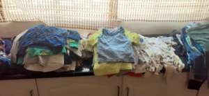 Generous donation of baby clothes