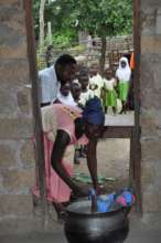Nadit's class lined up & excited for breakfast!