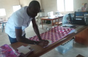 Train physical challenged on reusable sanitary pad