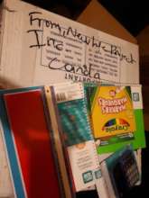 School supplies to our project in Grand Lahou