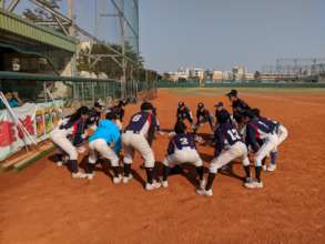 The Baseball team we support fee have a race