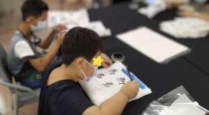 Xiao-Yu joined the Chinese Calligraphy Camp.