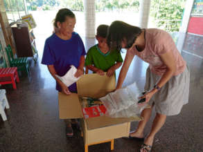 A kid and Grandma received there's box