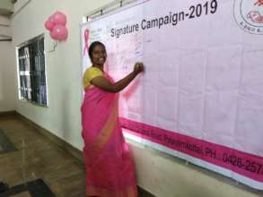 Signature campaign on Breast cancer awareness