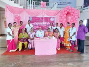 Breast cancer awareness at Nellai  Railway station