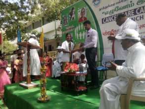 District Collector Inaugurating the World cancer D