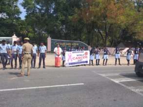 World cancer day awareness Rally at FX College
