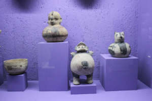 Some of the pre-Columbian pieces of the museum