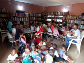First Picture of Children Trooping to the Centre i
