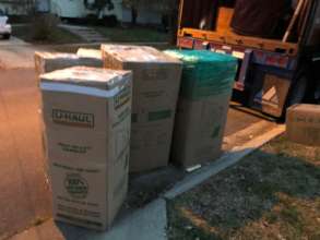 Container being loaded