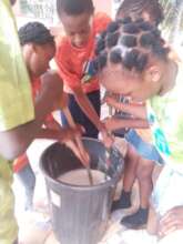 Students Making Liquid Soap