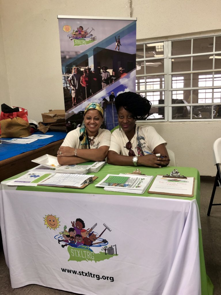 Dee & Christina distributing recovery information