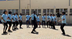 Noordoewer youth group performing