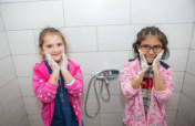 Give food, shower to 250 poor people in Albania