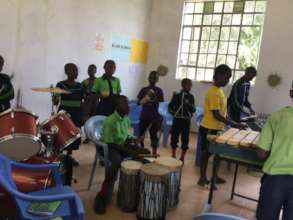 Music lessons in progress