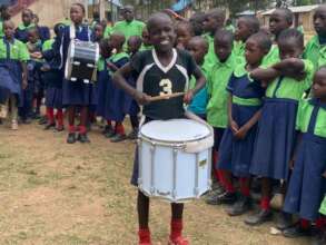 Alfayo loves playing drums and now it's a hobby