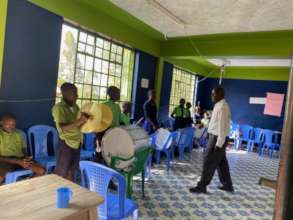 The band class in progress