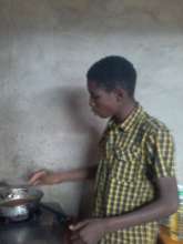 Cooking from an LP Gas stove