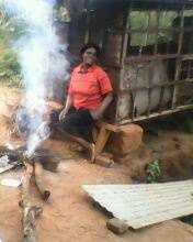 Smoky firewood for cooking and warming
