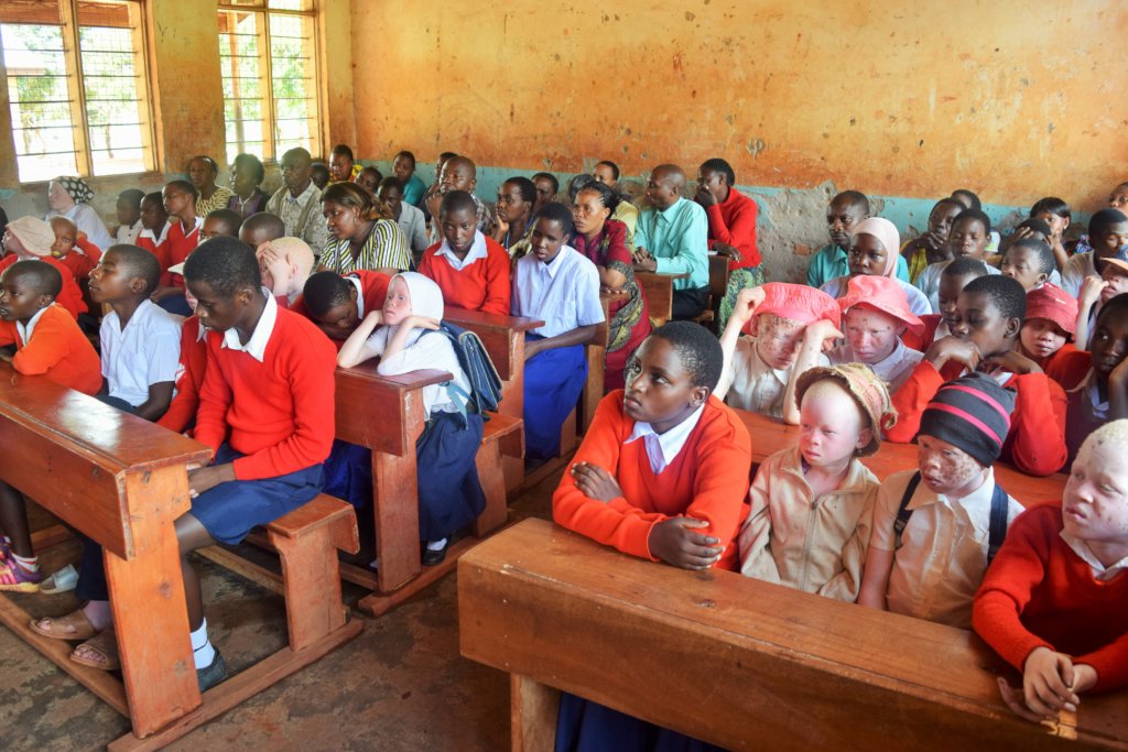 Pupils at Luhira Primary school