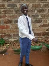 a cheerful student after clearing fees arrears.