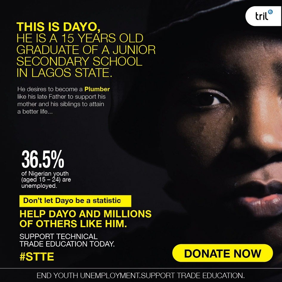 End youth unemployment.Support trade education.