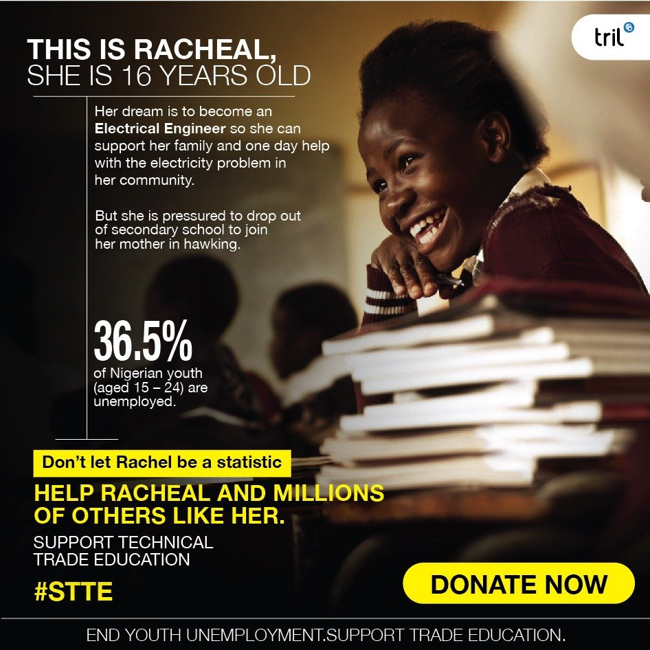 End youth unemployment.Support trade education.