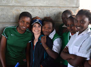 Christy Pipkin with some of the Senior Class Girls